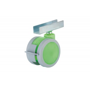 U Tablalı Renkli Frenli Teker- 40kg- D 65mm