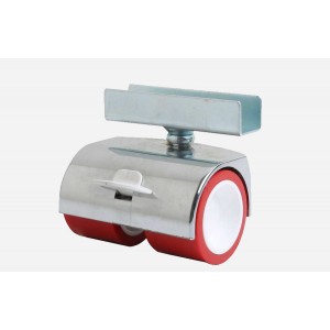 U tabla Bağlantılı Krom Kaplama Frenli Dekoratif Mobilya Teker