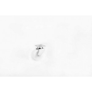 Polyamid Beyaz Makaralı Döner Tablalı Teker- 50*20 mm