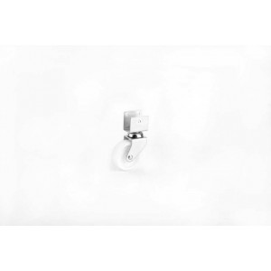 Polyamid Beyaz Makaralı Döner Kısa U Tablalı Teker- 50*20 mm