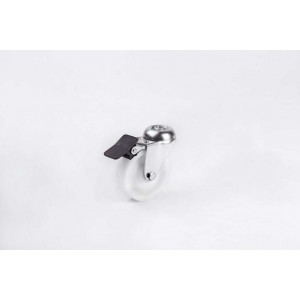 75*25mm Polyamid Makaralı Boş Delikli Frenli Mobilya Tekeri